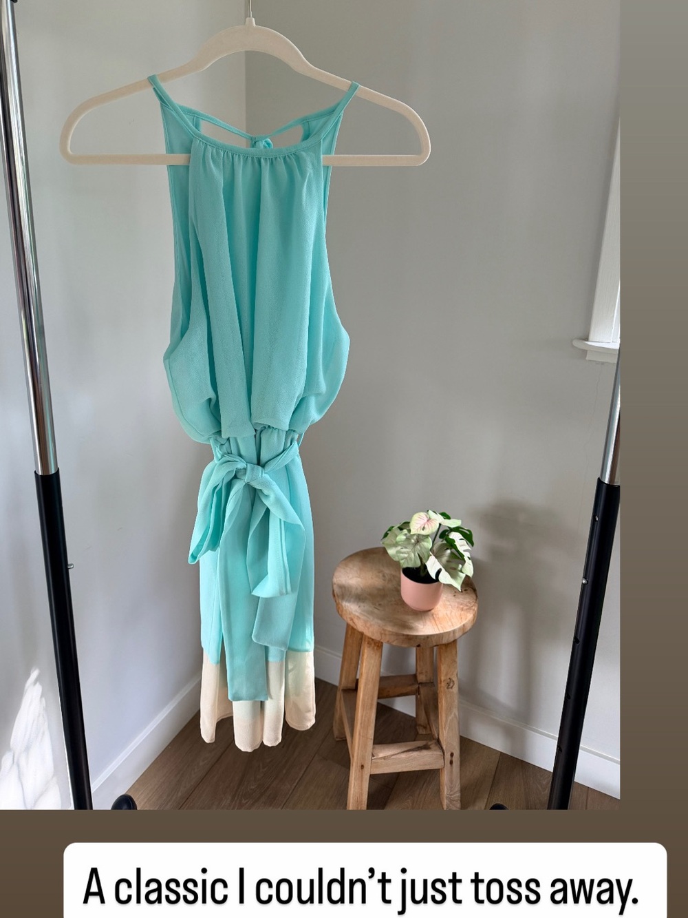 Light Aqua Tie-Waist Halter Top - Women